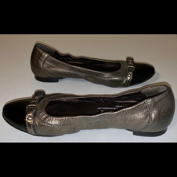 Attilio Giusti Leombruni Flats 8/38.5 Pewter Gray - Picture 4 of 8